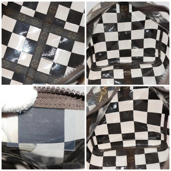 LOUIS VUITTON Monogram chess Keepall Bandouliere 50 Boston M20864 LV Auth 125489 - Picture 15 of 16